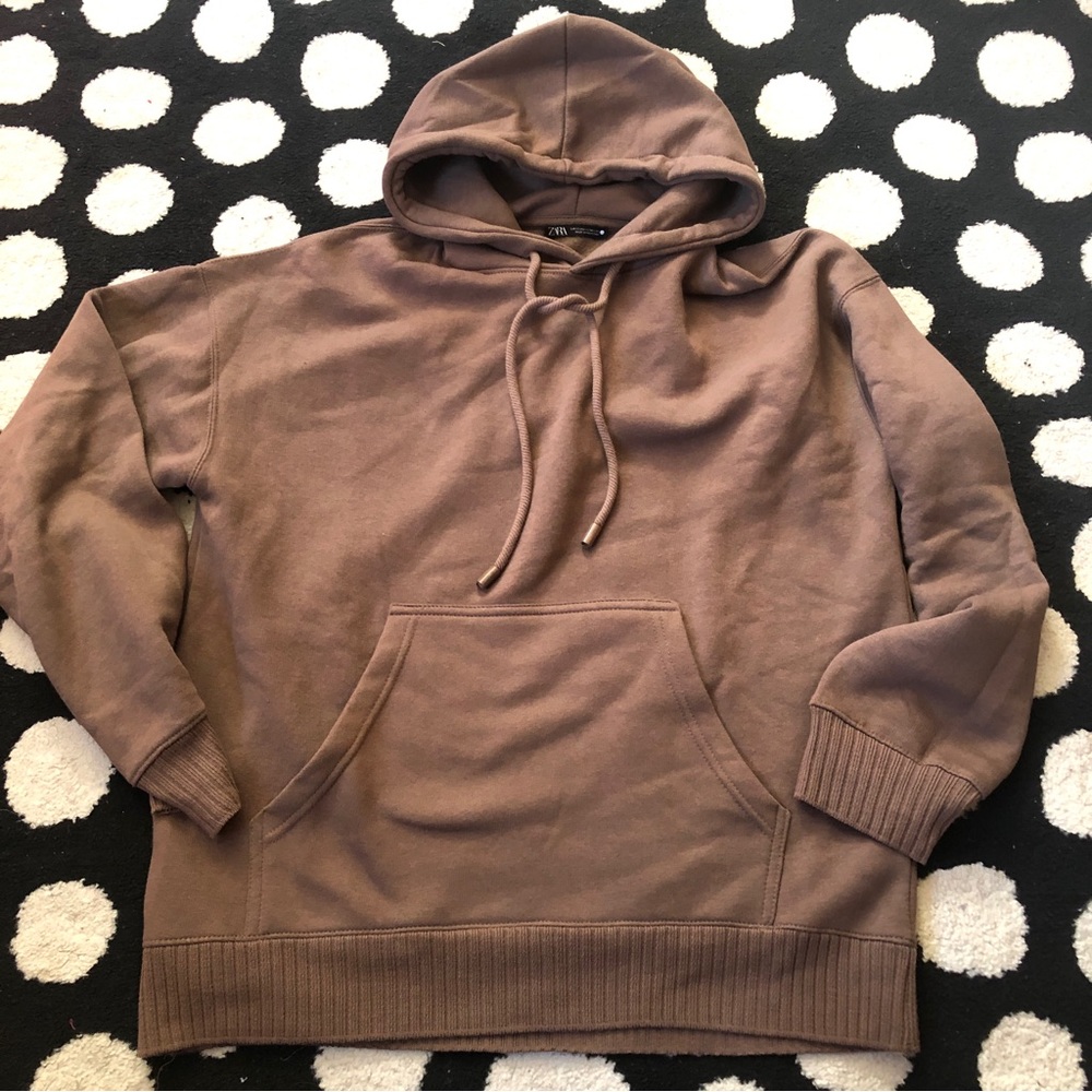 Zara oversized fleece hoodie XS EUC